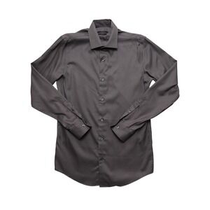 Marc Anthony Mens 15.5 34‎ 35 Gray Slim Fit Dress Shirt No Iron